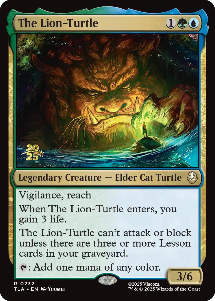 The Lion-Turtle [Avatar: The Last Airbender Prerelease Cards] | Jack's On Queen