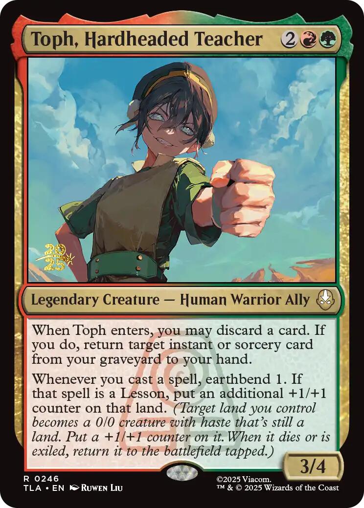 Toph, Hardheaded Teacher [Avatar: The Last Airbender Prerelease Cards] | Jack's On Queen