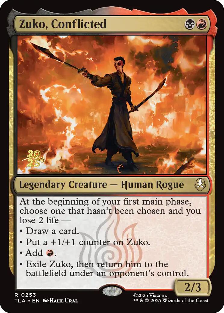 Zuko, Conflicted [Avatar: The Last Airbender Prerelease Cards] | Jack's On Queen