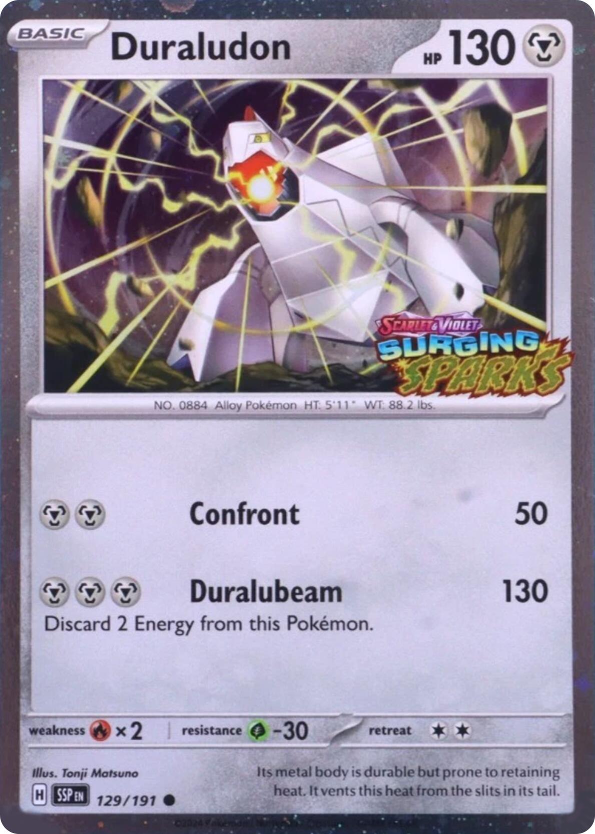 Duraludon (129/191) (Surging Sparks Stamp) [Scarlet & Violet: Surging Sparks] | Jack's On Queen