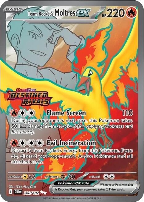 Team Rocket's Moltres ex (208/182) (Destined Rivals Stamp) [Miscellaneous Cards] | Jack's On Queen