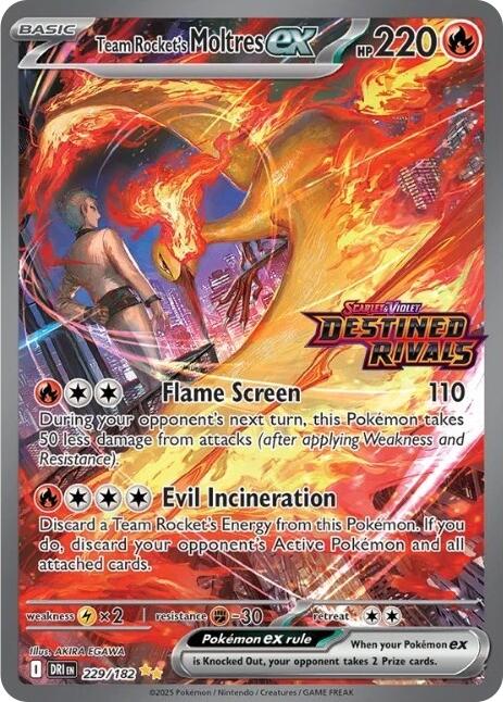 Team Rocket's Moltres ex (229/182) (Destined Rivals Stamp) [Miscellaneous Cards] | Jack's On Queen