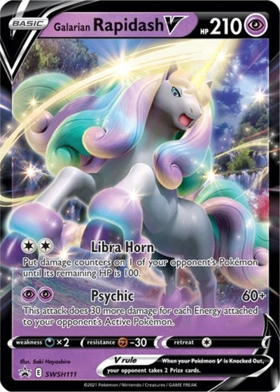 Galarian Rapidash V (SWSH111) (Jumbo Card) [Sword & Shield: Black Star Promos] | Jack's On Queen