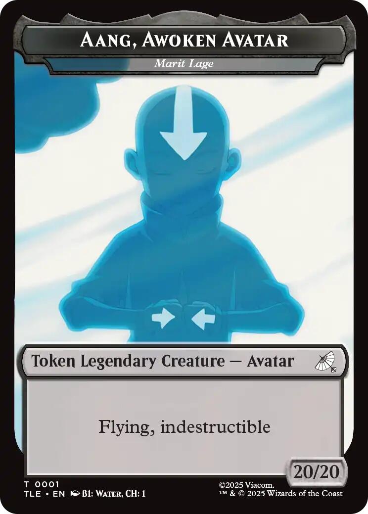 Aang, Awoken Avatar - Marit Lage // Treasure Double-Sided Token [Avatar: The Last Airbender: Eternal-Legal Tokens] | Jack's On Queen