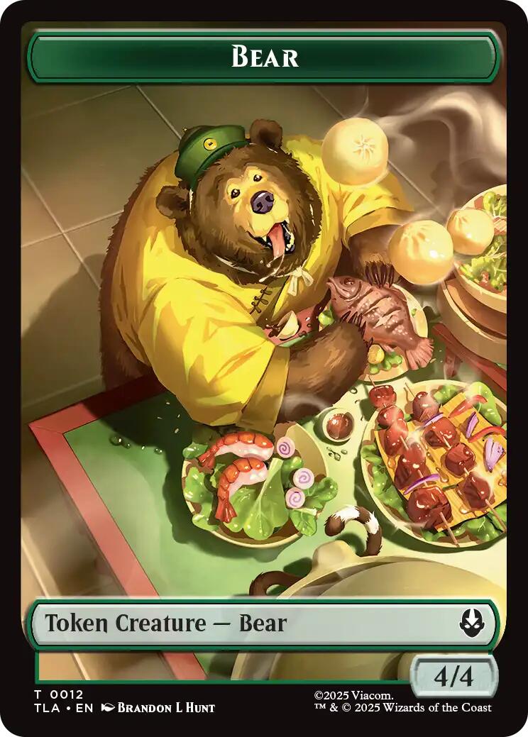Bear // Food (0020) Double-Sided Token [Avatar: The Last Airbender Tokens] | Jack's On Queen