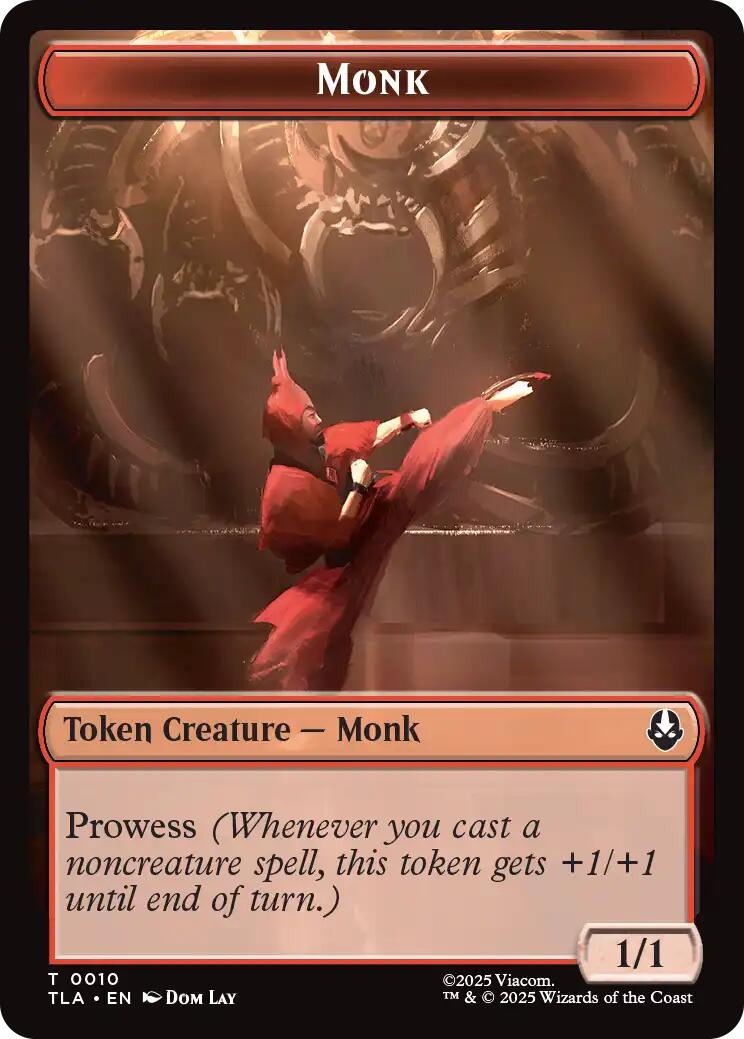 Monk // Food (0021) Double-Sided Token [Avatar: The Last Airbender Tokens] | Jack's On Queen