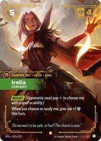 Irelia - Fervent (Alternate Art) (057a/221) [Spiritforged] | Jack's On Queen