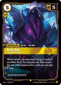 Rek'Sai - Swarm Queen (Alternate Art) (170a/221) [Spiritforged] | Jack's On Queen