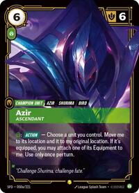 Azir - Ascendant (Alternate Art) (050a/221) [Spiritforged] | Jack's On Queen
