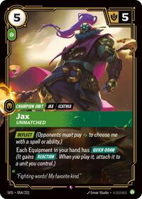 Jax - Unmatched (054/221) [Spiritforged] | Jack's On Queen