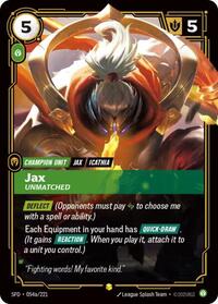 Jax - Unmatched (Alternate Art) (054a/221) [Spiritforged] | Jack's On Queen