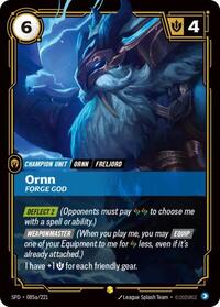 Ornn - Forge God (Alternate Art) (085a/221) [Spiritforged] | Jack's On Queen