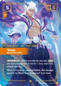 Yone - Blademaster (Overnumbered) (233/221) [Spiritforged] | Jack's On Queen