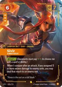 Sivir - Ambitious (Alternate Art) (120a/221) [Spiritforged] | Jack's On Queen