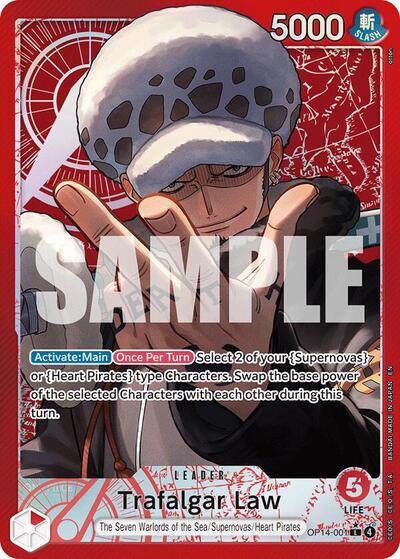 Trafalgar Law - OP14-001 (Alternate Art) (OP14-001) [The Azure Sea's Seven] | Jack's On Queen