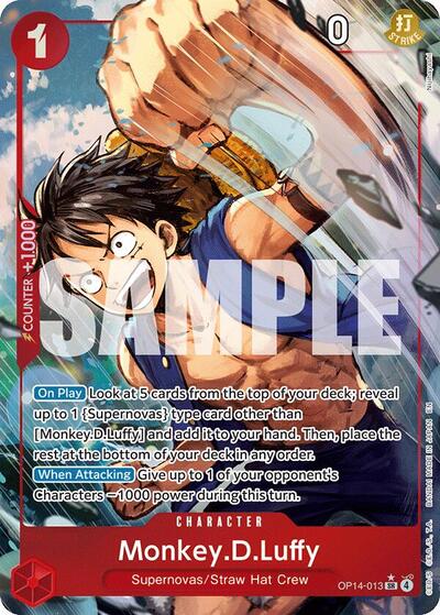 Monkey.D.Luffy - OP14-013 (Alternate Art) (OP14-013) [The Azure Sea's Seven] | Jack's On Queen