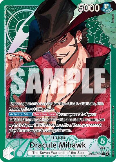 Dracule Mihawk - OP14-020 (Alternate Art) (OP14-020) [The Azure Sea's Seven] | Jack's On Queen