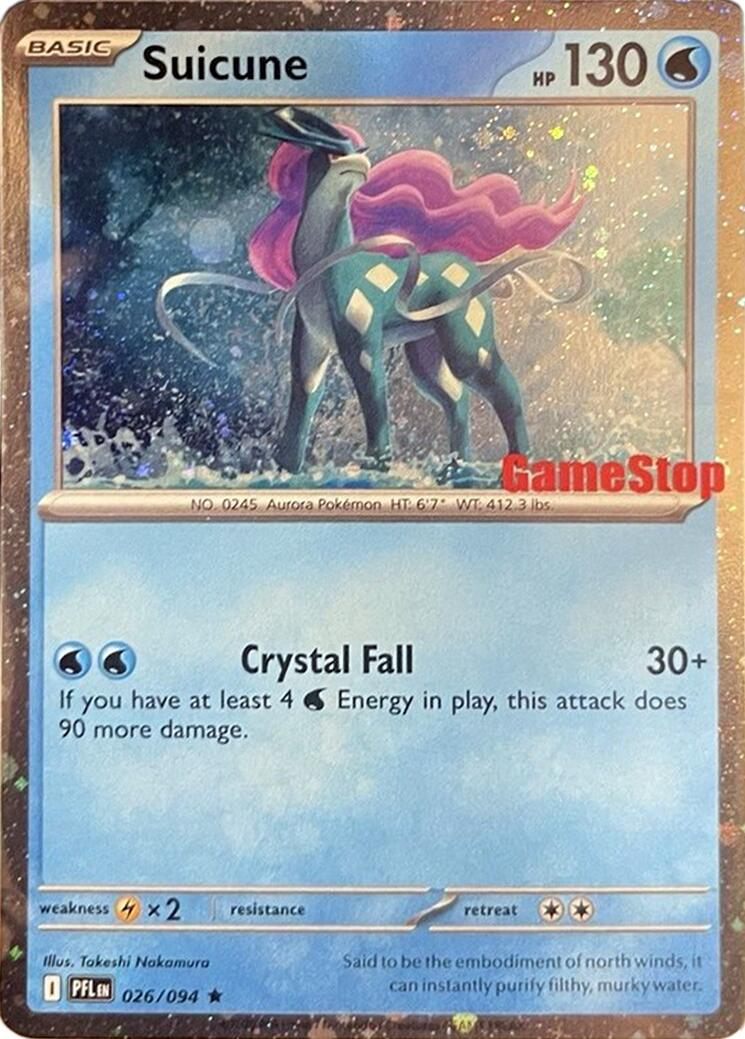 Suicune (026/131) (Cosmos Holo) (GameStop Exclusive) [Miscellaneous Cards] | Jack's On Queen