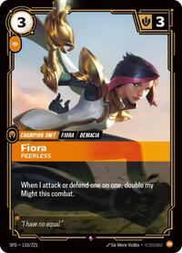 Fiora - Peerless (110/221) [Spiritforged] | Jack's On Queen