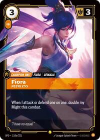 Fiora - Peerless (Alternate Art) (110a/221) [Spiritforged] | Jack's On Queen