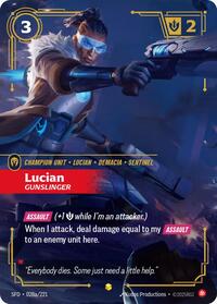 Lucian - Gunslinger (Alternate Art) (028a/221) [Spiritforged] | Jack's On Queen