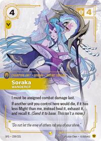 Soraka - Wanderer (Overnumbered) (239/221) [Spiritforged] | Jack's On Queen