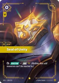 Seal of Unity (Overnumbered) (238/221) [Spiritforged] | Jack's On Queen