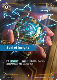 Seal of Insight (Overnumbered) (229/221) [Spiritforged] | Jack's On Queen