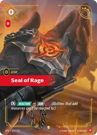 Seal of Rage (Overnumbered) (222/221) [Spiritforged] | Jack's On Queen