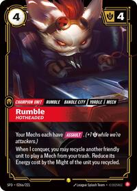 Rumble - Hotheaded (Alternate Art) (026a/221) [Spiritforged] | Jack's On Queen