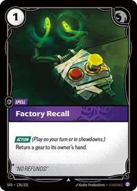 Factory Recall (135/221) [Spiritforged] | Jack's On Queen