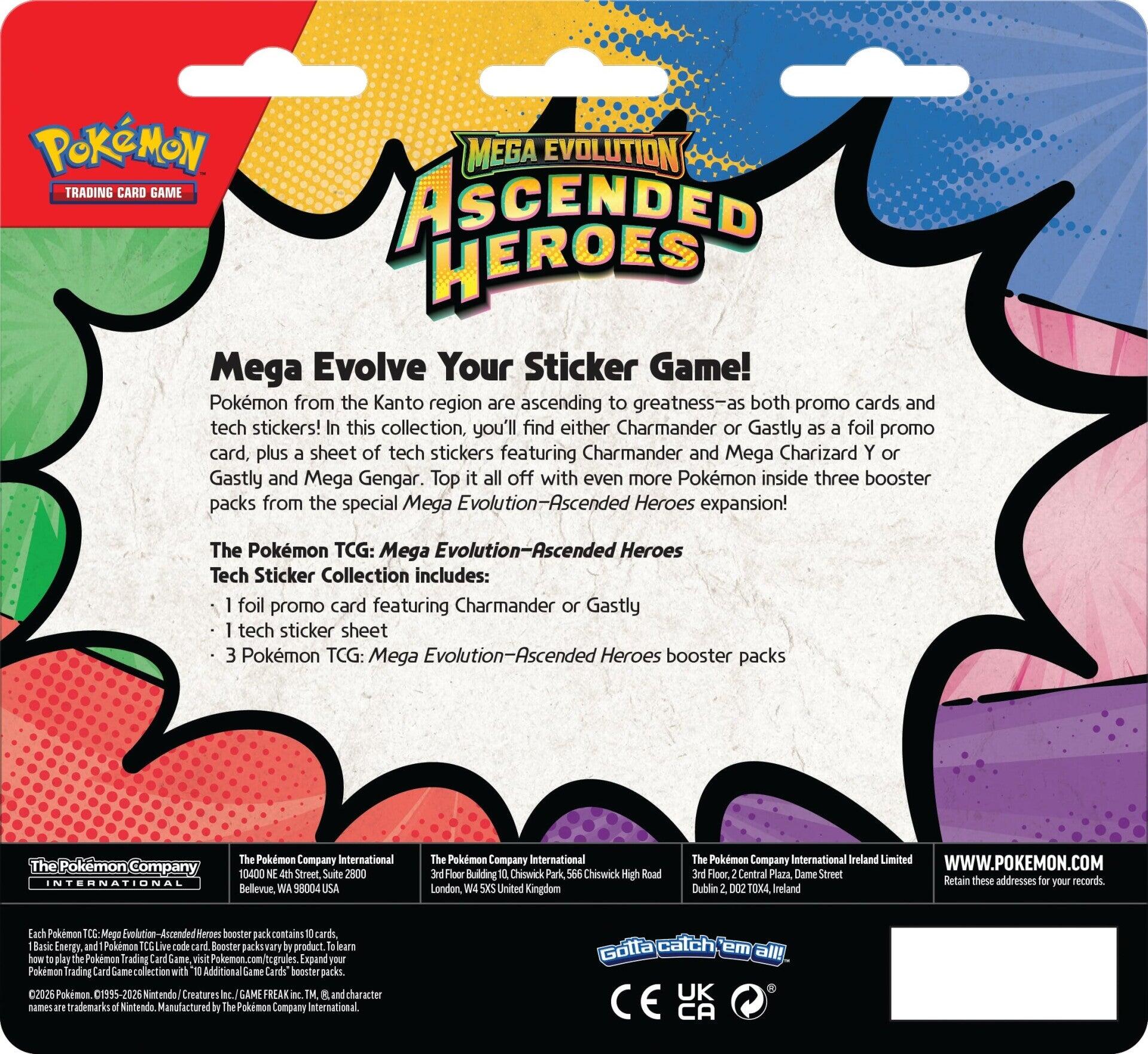 Mega Evolution: Ascended Heroes - Tech Sticker Collection (Charmander) | Jack's On Queen