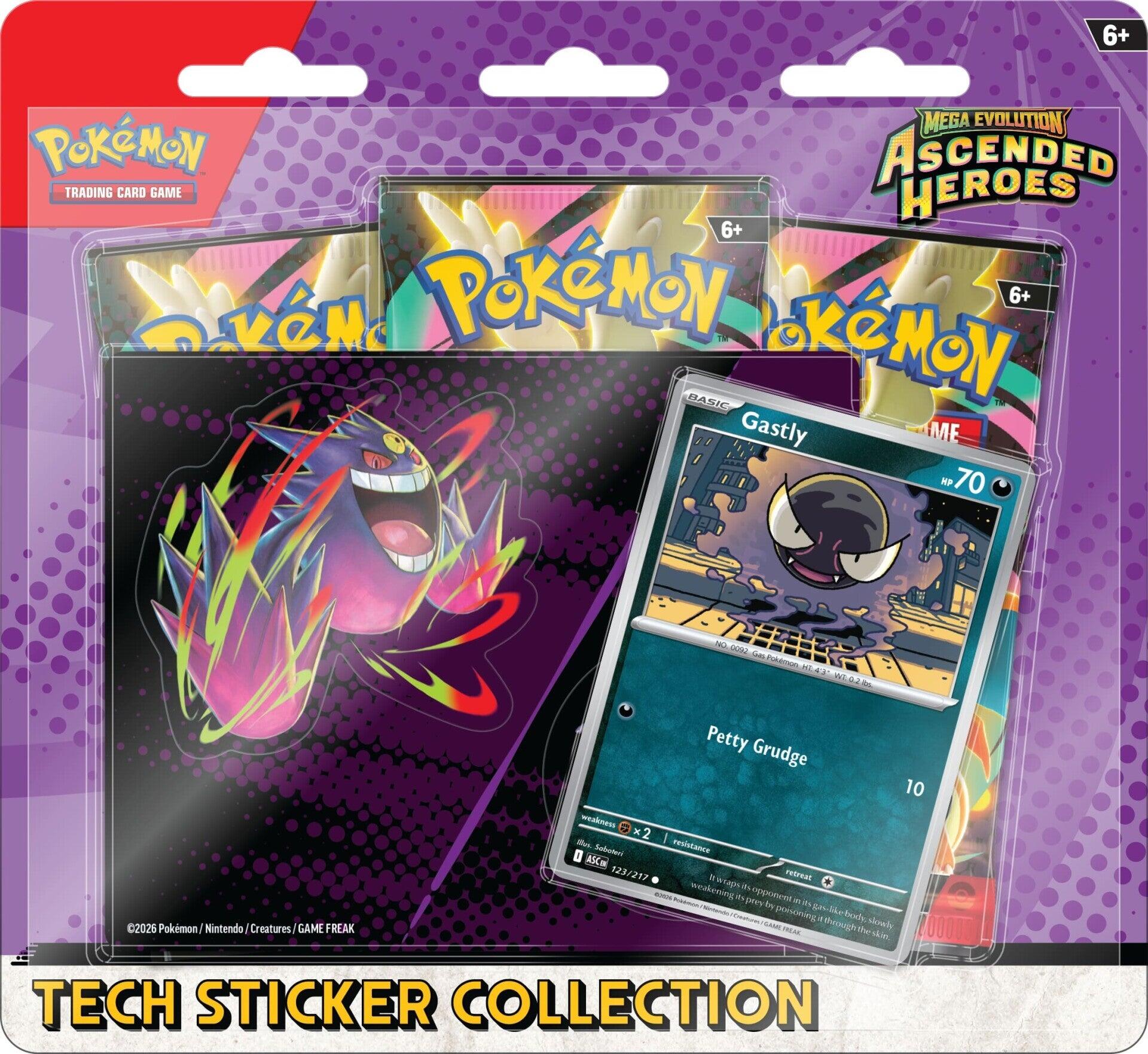 Mega Evolution: Ascended Heroes - Tech Sticker Collection (Gastly) | Jack's On Queen