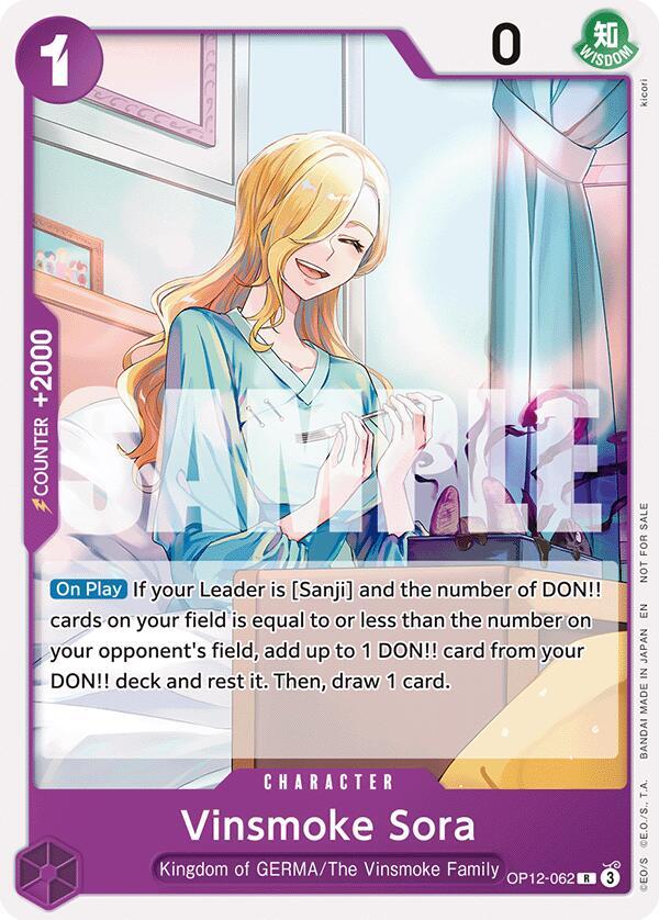 Vinsmoke Sora (Tournament Pack 2026 Vol. 1) (OP12-062) [One Piece Promotion Cards] | Jack's On Queen
