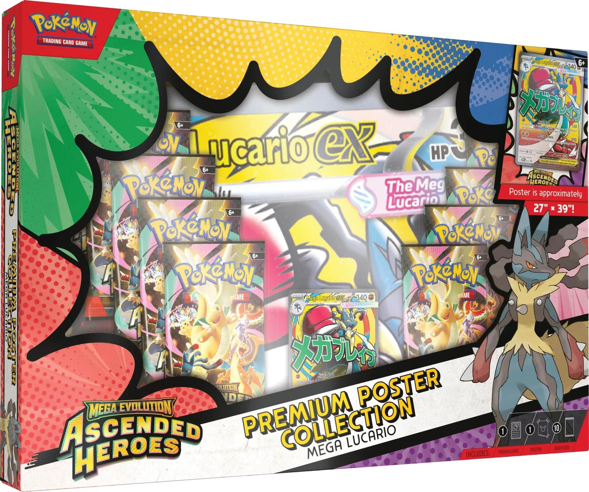 Mega Evolution: Ascended Heroes - Premium Poster Collection (Mega Lucario) | Jack's On Queen