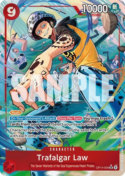 Trafalgar Law - OP14-009 (Alternate Art) (OP14-009) [The Azure Sea's Seven] | Jack's On Queen