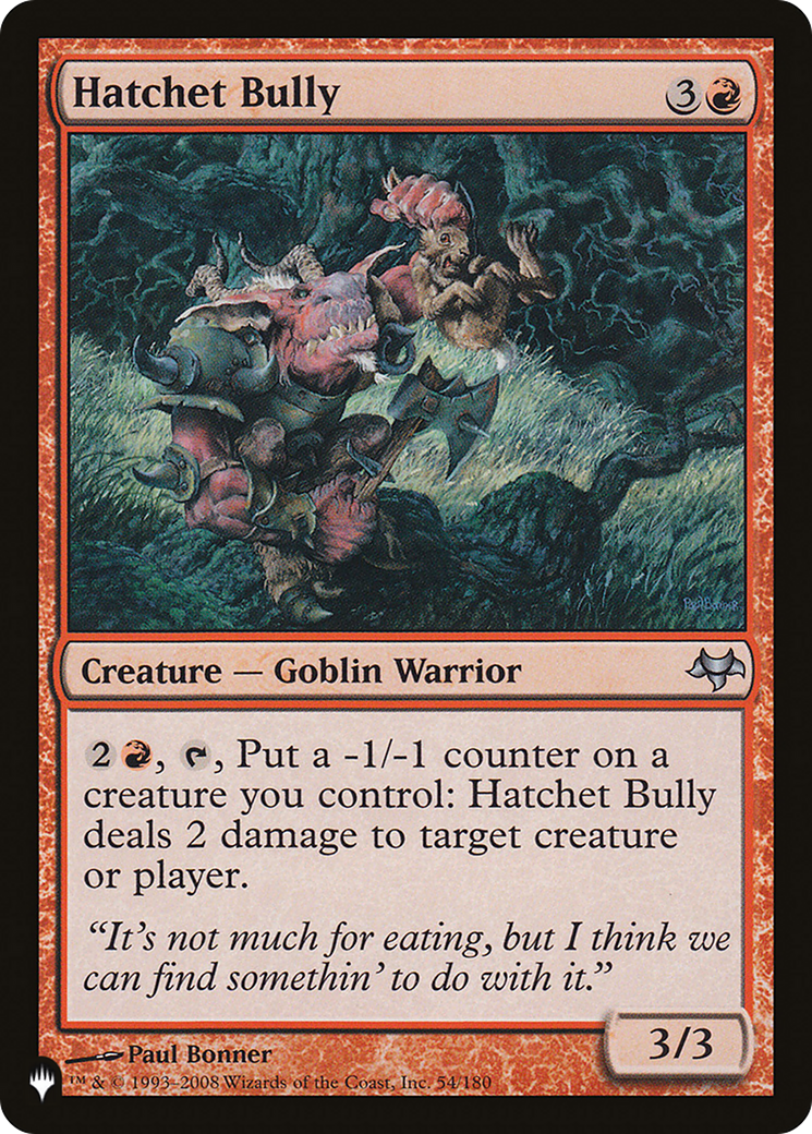 Hatchet Bully [The List Reprints] | Jack's On Queen