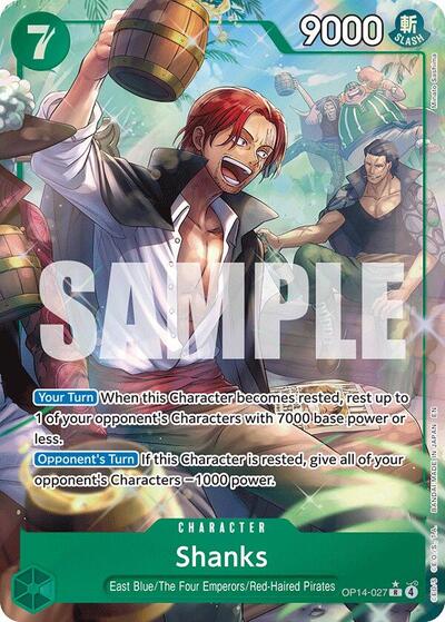 Shanks (Alternate Art) (OP14-027) [The Azure Sea's Seven] | Jack's On Queen