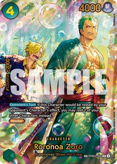 Roronoa Zoro - PRB02-006 (SP) (PRB02-006) [The Azure Sea's Seven] | Jack's On Queen