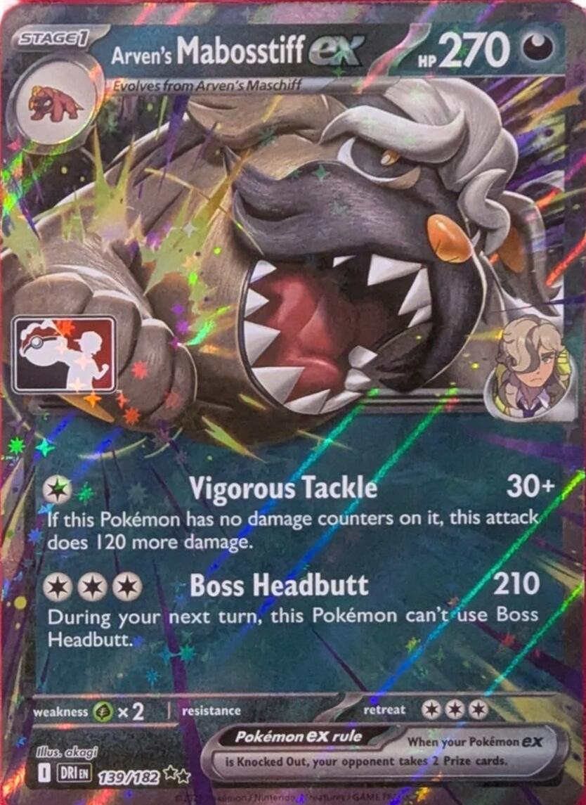 Arven's Mabosstiff ex (139/182) [Prize Pack Series Eight] | Jack's On Queen