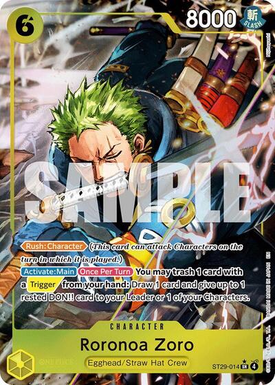 Roronoa Zoro (Full Art) (ST29-014) [Starter Deck 29: Egghead] | Jack's On Queen