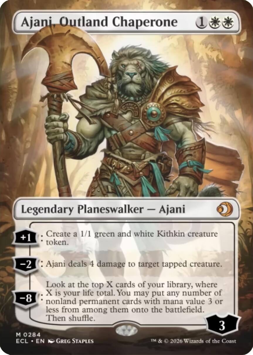 Ajani, Outland Chaperone (Borderless) [Lorwyn Eclipsed] | Jack's On Queen