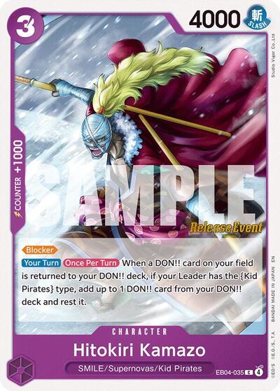 Hitokiri Kamazo (EB04-035) [The Azure Sea's Seven Release Event Cards] | Jack's On Queen