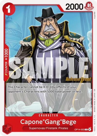 Capone"Gang"Bege (OP14-003) [The Azure Sea's Seven Release Event Cards] | Jack's On Queen