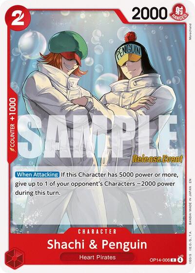 Shachi & Penguin (OP14-006) [The Azure Sea's Seven Release Event Cards] | Jack's On Queen