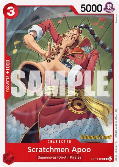 Scratchmen Apoo (OP14-008) [The Azure Sea's Seven Release Event Cards] | Jack's On Queen