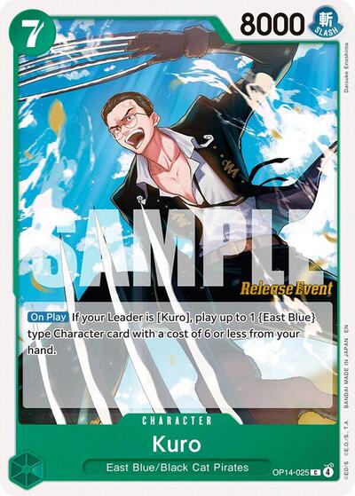 Kuro (OP14-025) [The Azure Sea's Seven Release Event Cards] | Jack's On Queen