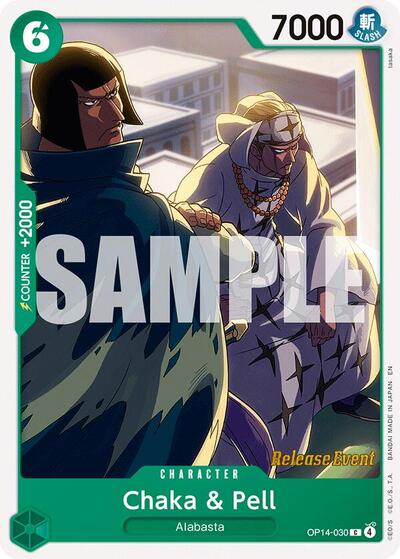 Chaka & Pell - OP14-030 (OP14-030) [The Azure Sea's Seven Release Event Cards] | Jack's On Queen