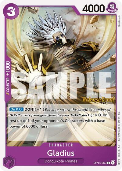 Gladius (OP14-062) [The Azure Sea's Seven Release Event Cards] | Jack's On Queen