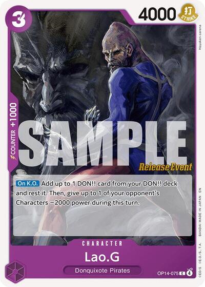 Lao.G (OP14-075) [The Azure Sea's Seven Release Event Cards] | Jack's On Queen